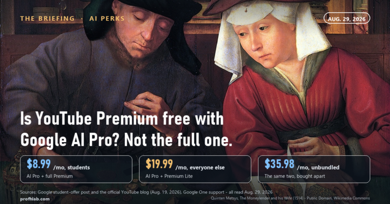 Is YouTube Premium Free With Google AI Pro? Yes, but Not the Full Version
