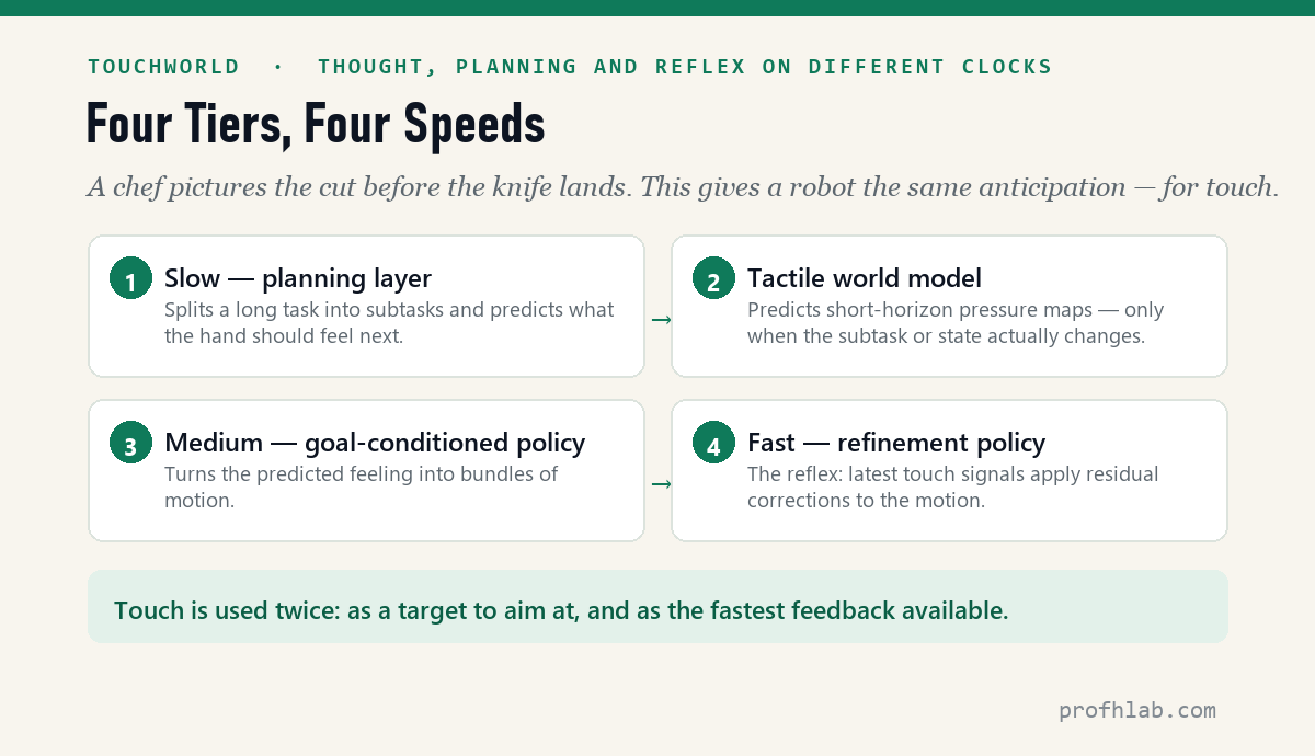 TouchWorld four-tier architecture running at four different speeds