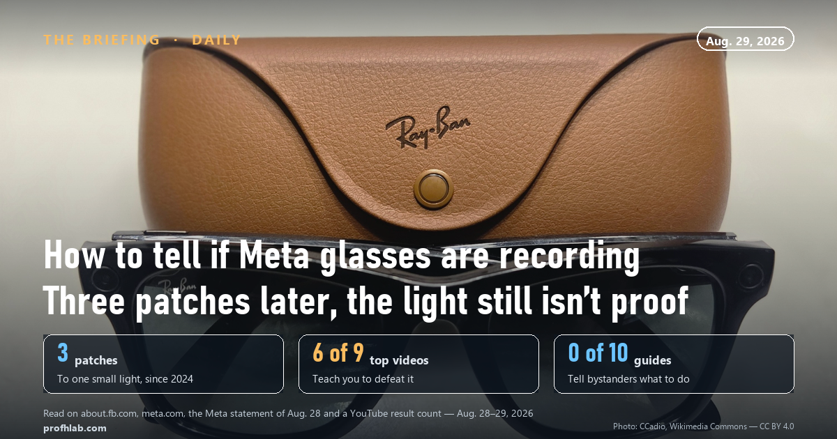How to tell if Meta glasses are recording: three patches later, the light still isn't proof