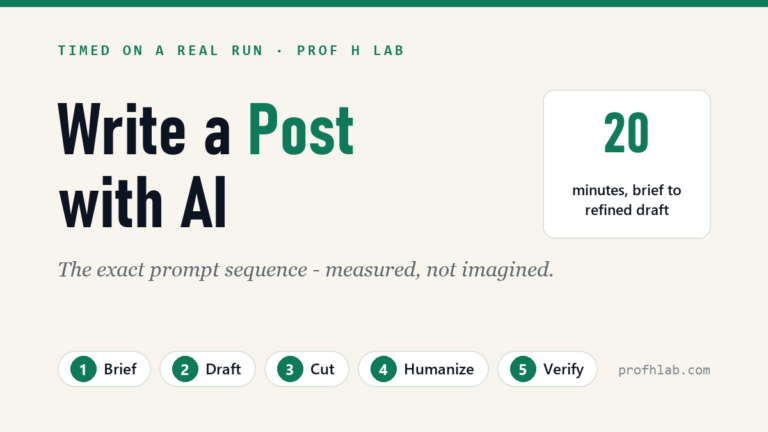 How to Write a Blog Post With AI (Exact Prompts, Timed)