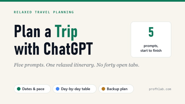 How to Plan a Trip with ChatGPT: A Relaxed, 50+ Friendly Walkthrough
