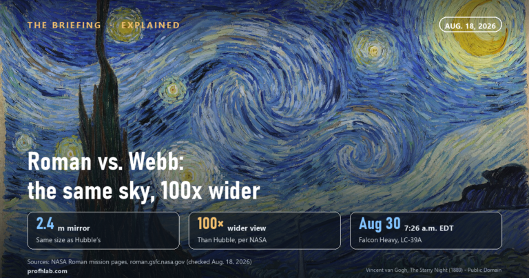 Roman Space Telescope vs. James Webb: What NASA’s Aug. 30 Launch Actually Does