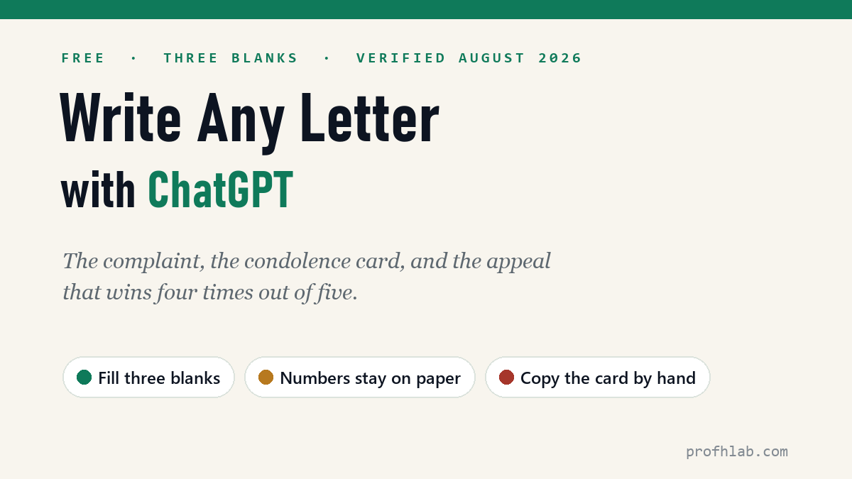 Write Any Letter with ChatGPT