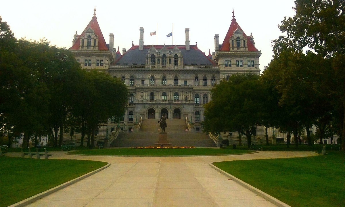 The New York State Capitol building in Albany