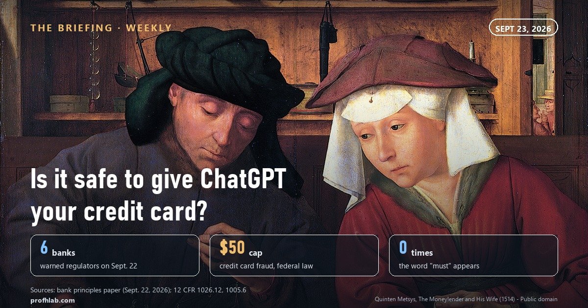 Is it safe to give ChatGPT your credit card? The Briefing, September 23, 2026