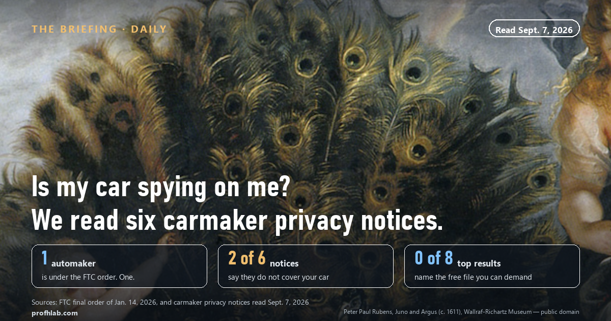 The Briefing: is my car spying on me, and who is allowed to sell what it sees