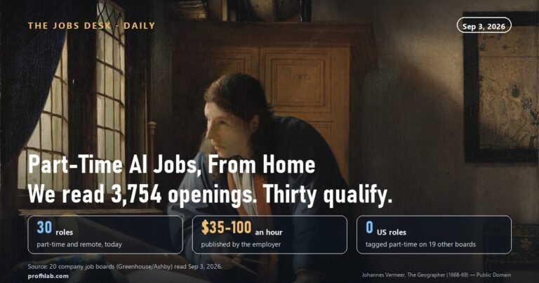 Part-Time AI Jobs, Work From Home: 30 of 3,754 Openings Qualify (September 2026)