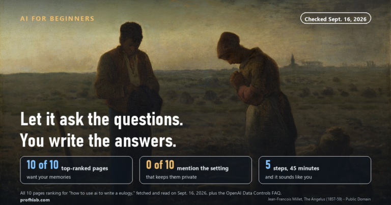 How to Use AI to Write a Eulogy in 5 Steps (and What Never to Type In)