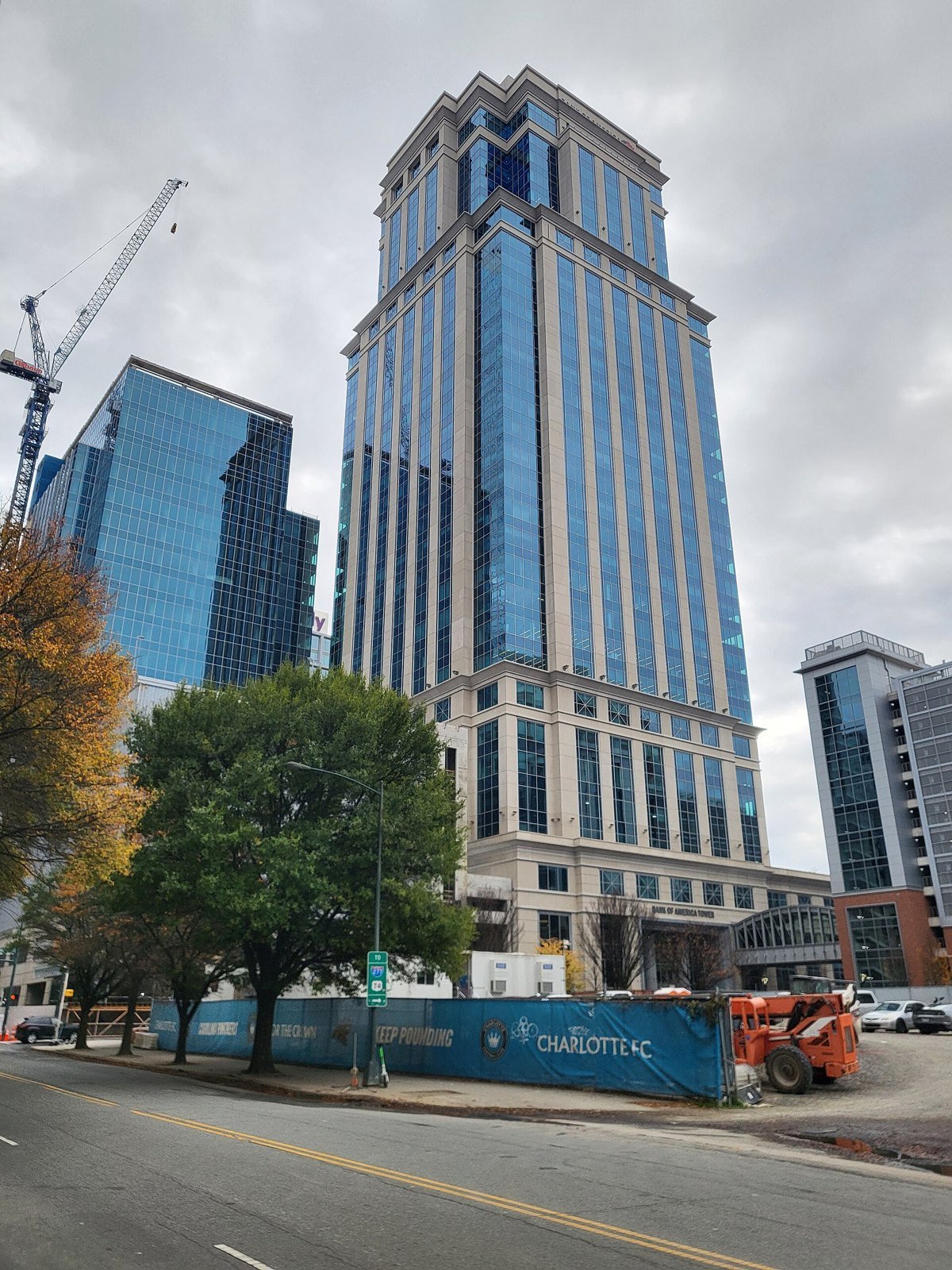 Bank of America Tower on South Tryon Street in Charlotte, North Carolina