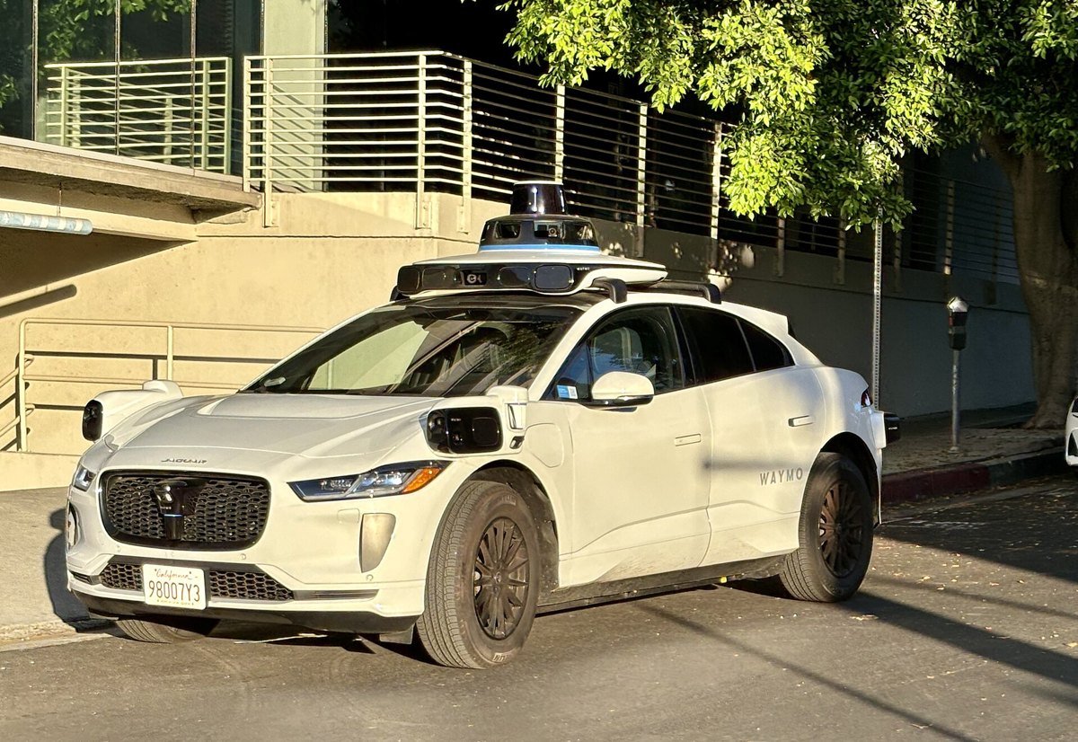 Waymo Jaguar I-Pace in Century City, Los Angeles
