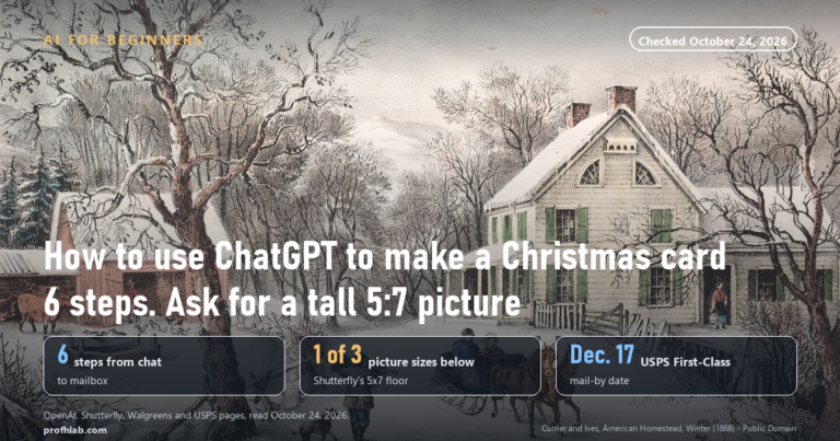 How to Use ChatGPT to Make a Christmas Card: 6 Steps, and Why to Ask for a Tall 5:7 Picture