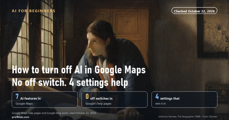 How to Turn Off AI in Google Maps: 7 AI Features, No Off Switch, and the 4 Settings That Help