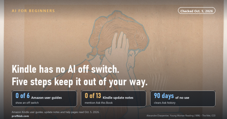 How to Turn Off AI on Kindle: There Is No Switch, but 5 Steps Keep It Out of Your Way