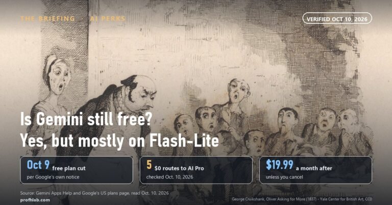 Is Gemini Still Free? Since Oct. 9 It Runs Mostly on Flash-Lite